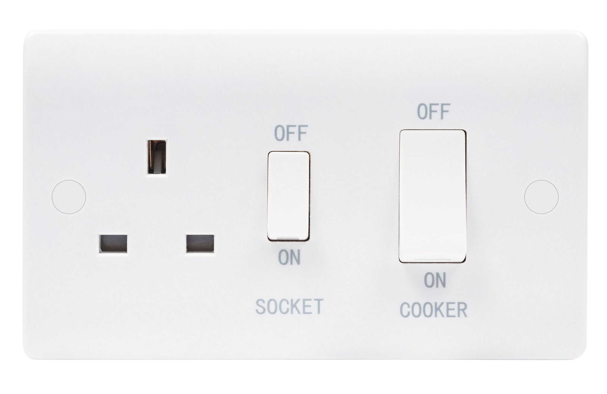 Niglon NCC45DP 2 Gang 45A DP Cooker Control Unit White Moulded