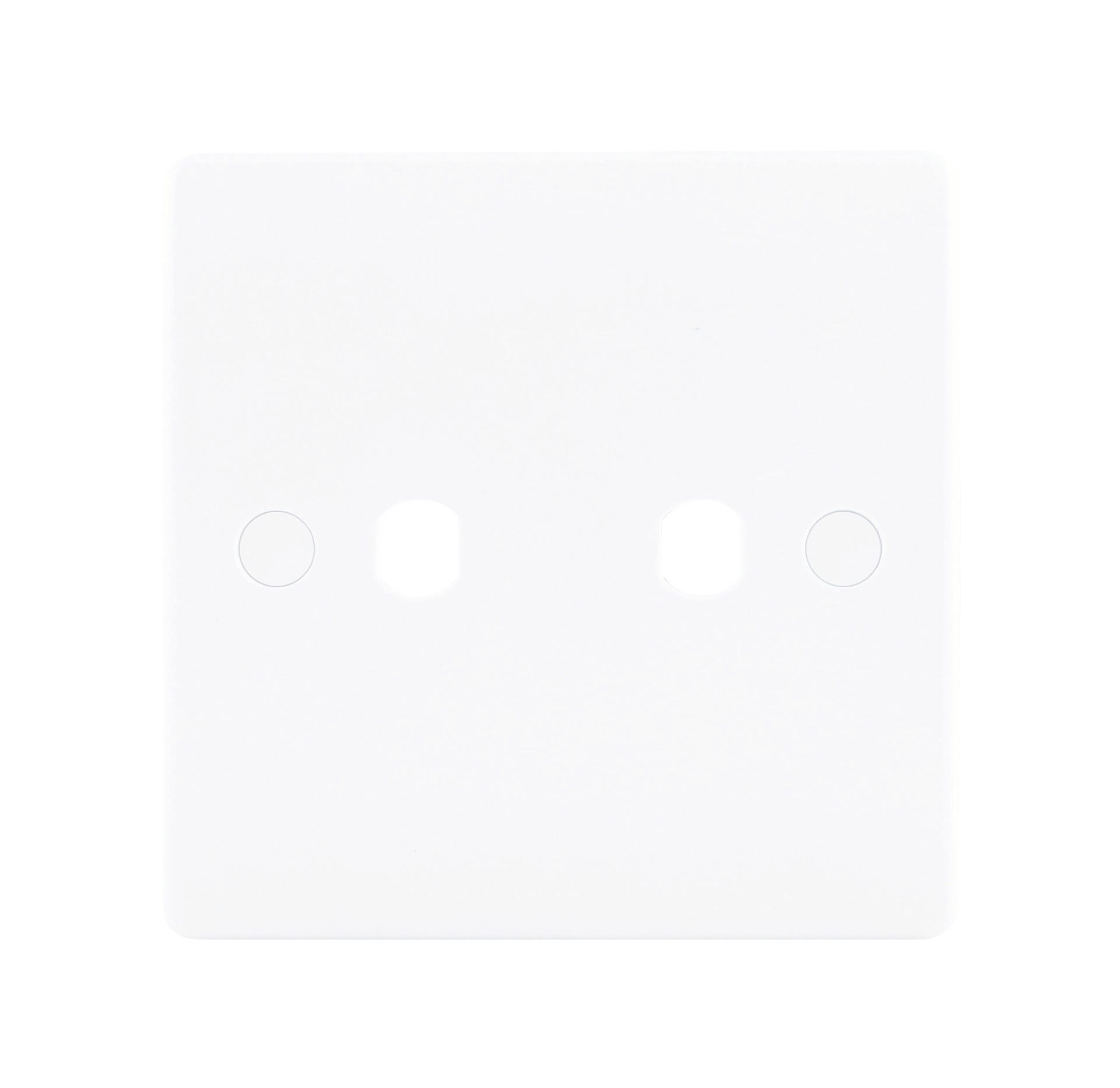 Niglon NDP2 2 Gang Dimmer Faceplate White Moulded