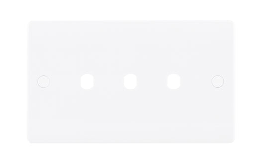 Niglon NDP3 3 Gang Dimmer Faceplate White Moulded