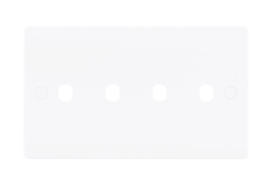 Niglon NDP4 4 Gang Dimmer Faceplate White Moulded