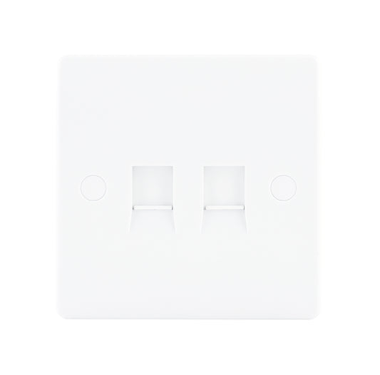 Niglon NDS26 2 Gang CAT6 Outlet White Moulded