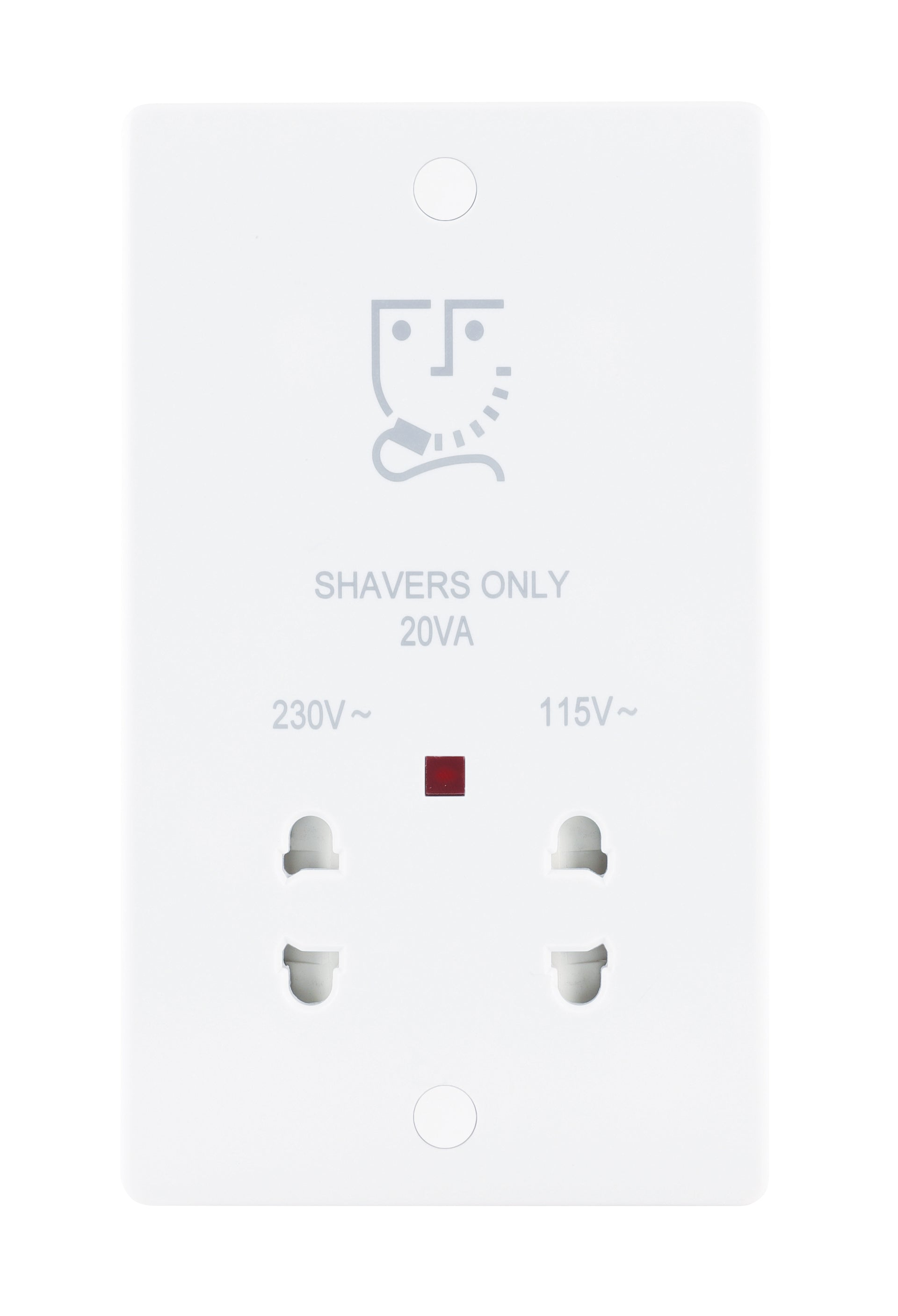 Niglon NDVSS 115/230V Shaver Socket White Moulded