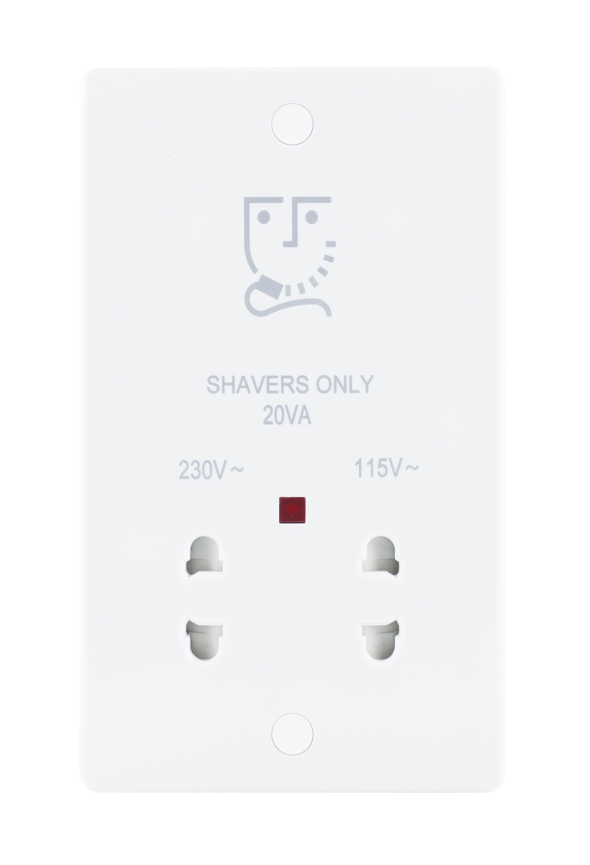 Niglon NDVSS 115/230V Shaver Socket White Moulded