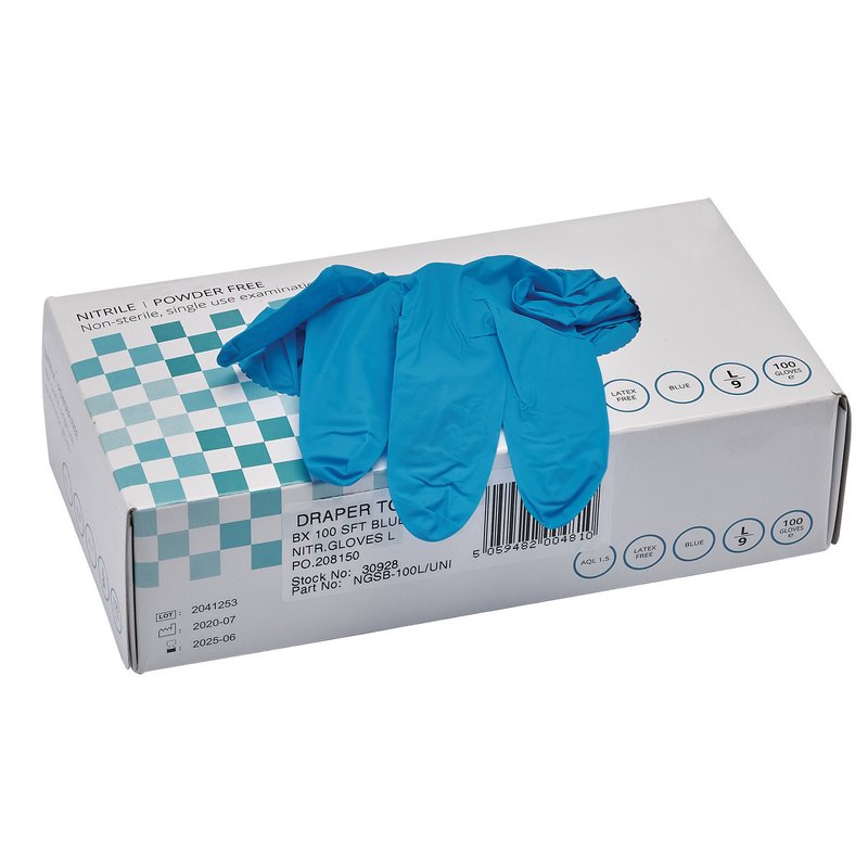 Draper NGSB-100/UNI Nitrile Gloves Box of 100