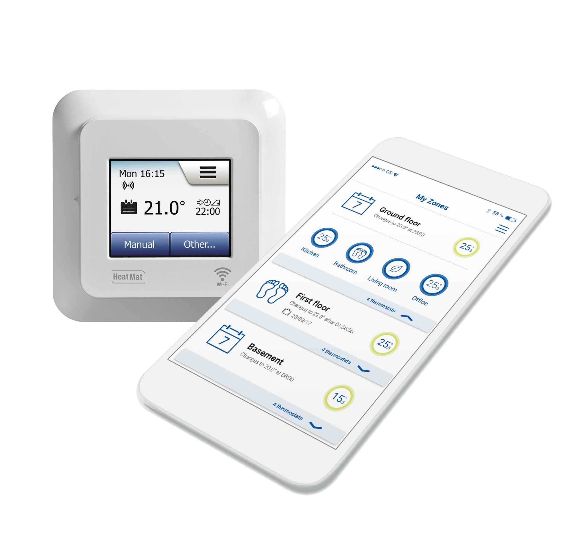 Heat Mat NGT-3.0-WiFi 16A WiFi Colour Thermostat White