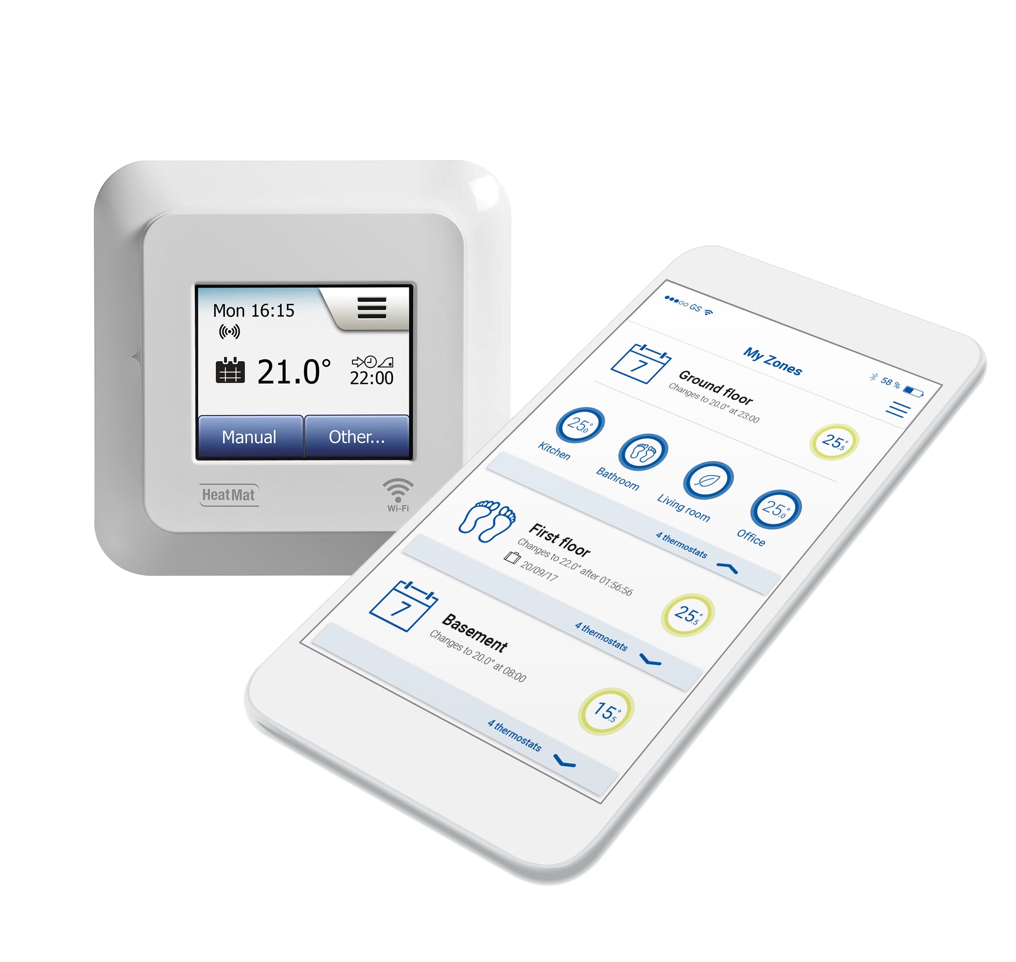 Heat Mat NGT-3.0-WiFi 16A WiFi Colour Thermostat White