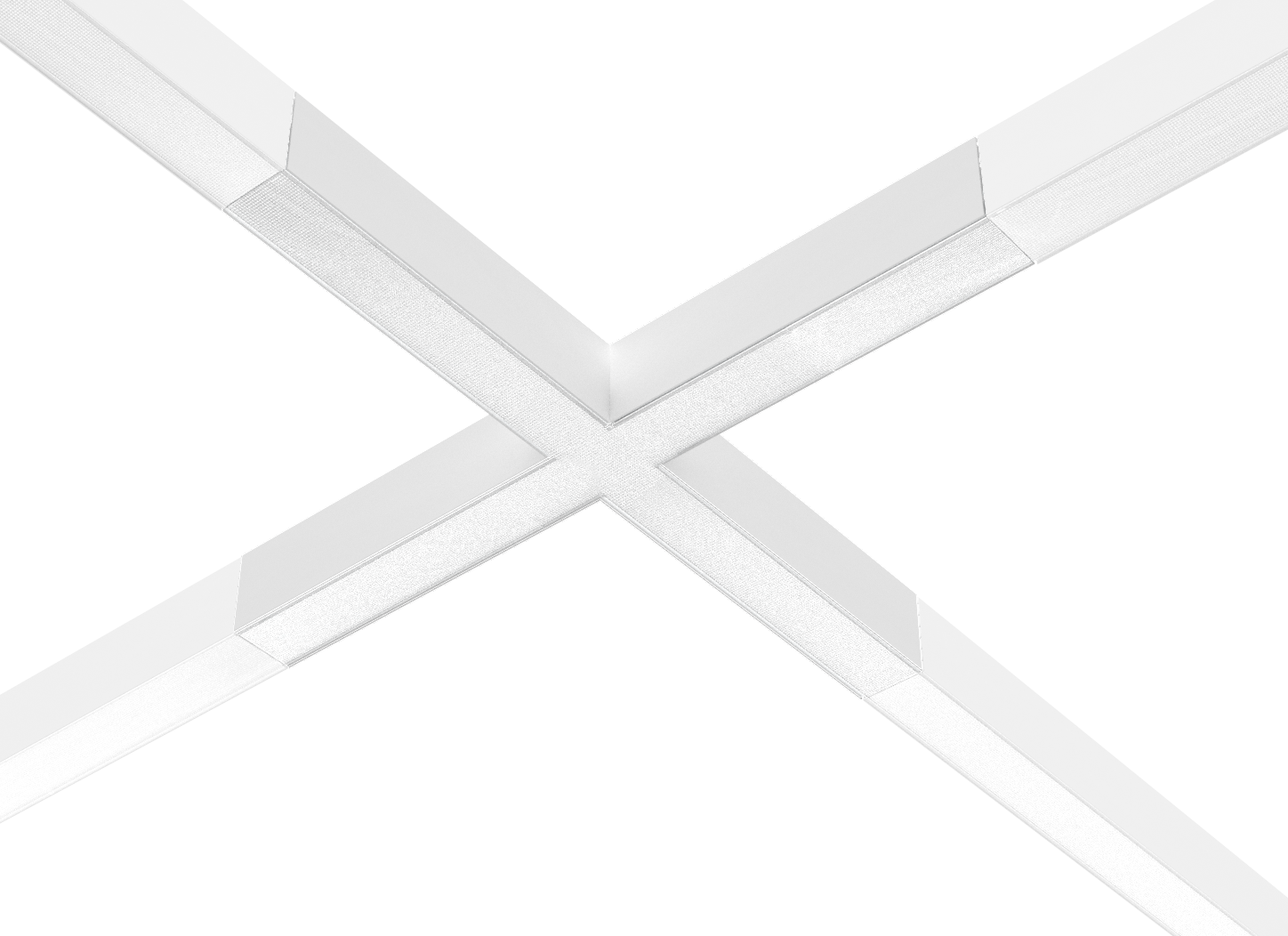 Kosnic NIL3-CX-WHT Nile 3 4 Way Interlock X Connector White