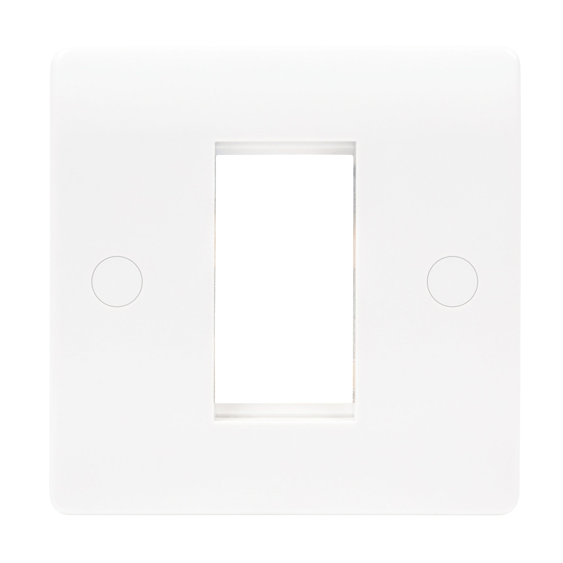 Niglon NMP11 1 Gang 1 Module Euromodule Faceplate White Moulded