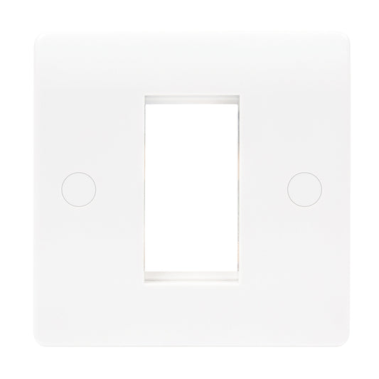 Niglon NMP11 1 Gang 1 Module Euromodule Faceplate White Moulded