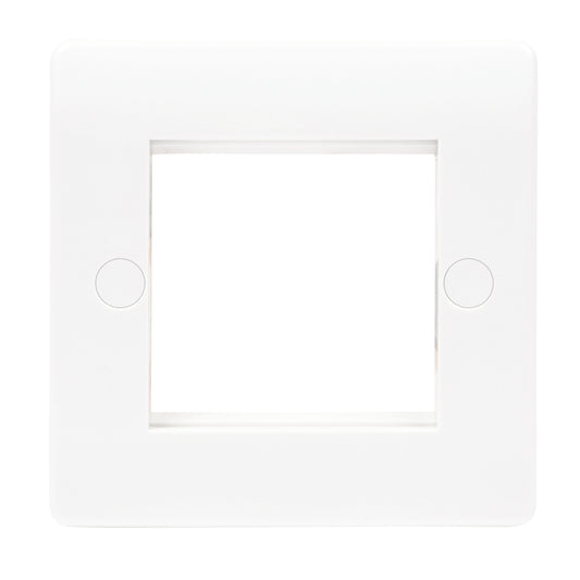 Niglon NMP12 1 Gang 2 Module Euromodule Faceplate White Moulded
