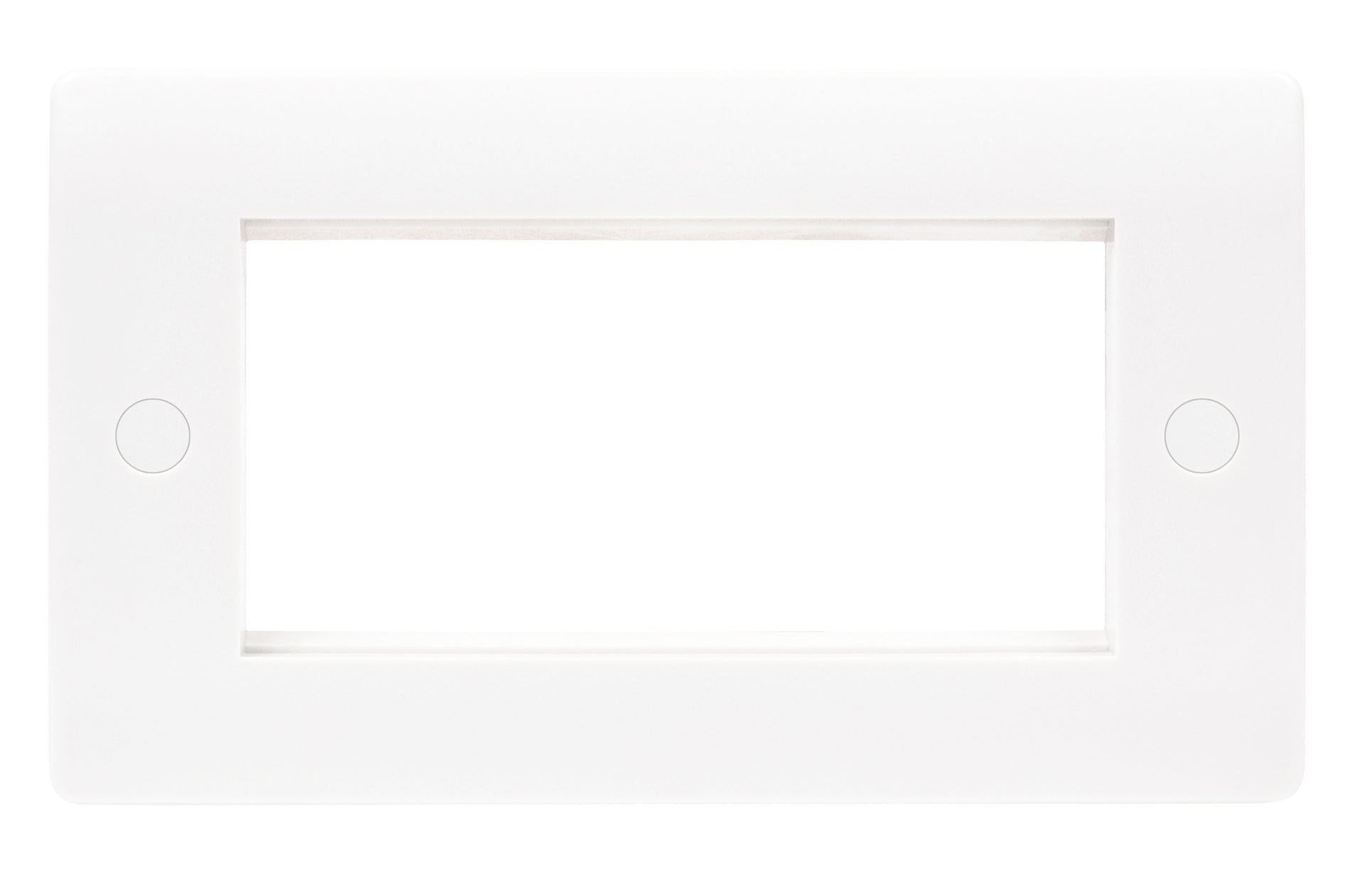 Niglon NMP24 2 Gang 4 Module Euromodule Faceplate White Moulded