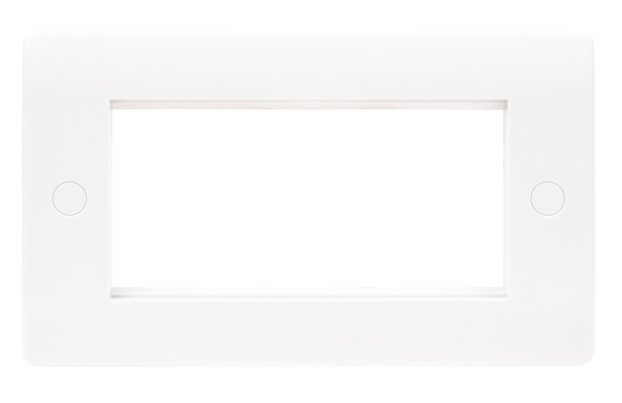 Niglon NMP24 2 Gang 4 Module Euromodule Faceplate White Moulded