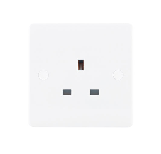 Niglon NS131 1 Gang 13A Unswitched Socket White Moulded