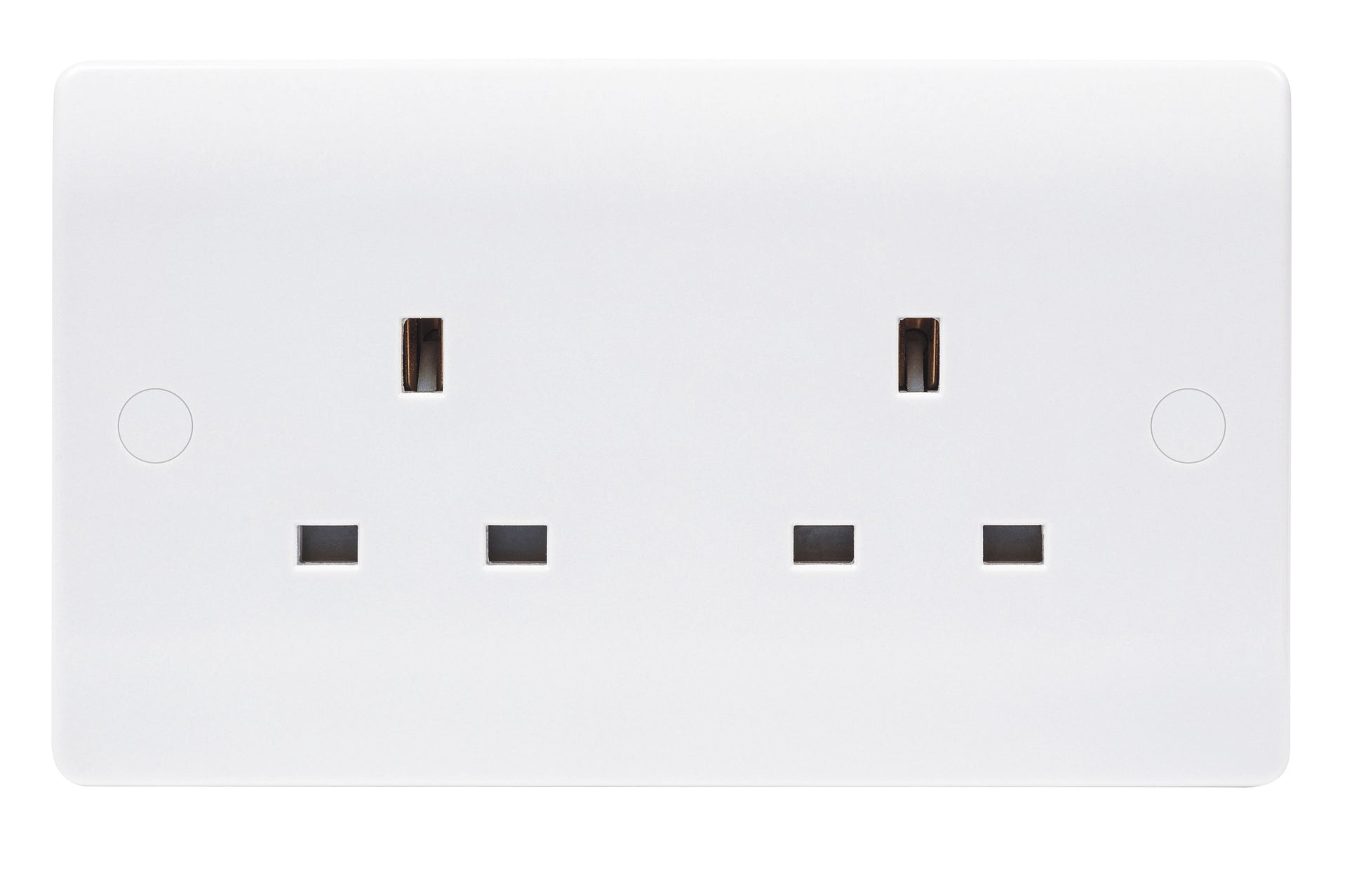 Niglon NS132 2 Gang 13A Unswitched Socket White Moulded