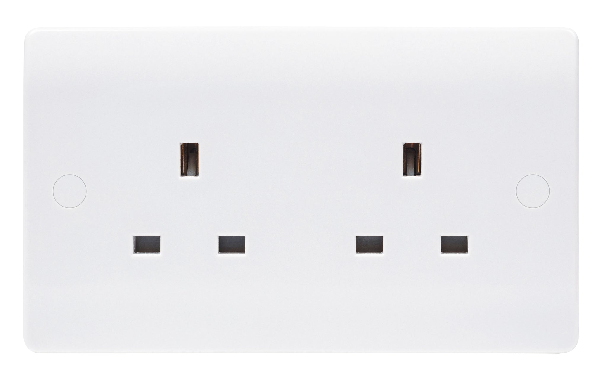 Niglon NS132 2 Gang 13A Unswitched Socket White Moulded