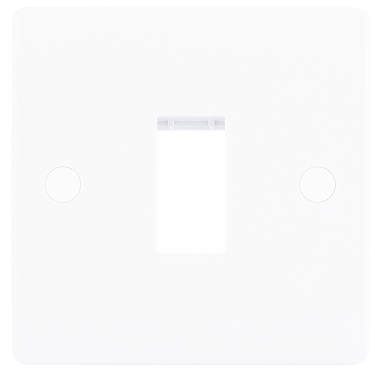 Niglon NSP1 1 Gang Grid Faceplate White Moulded