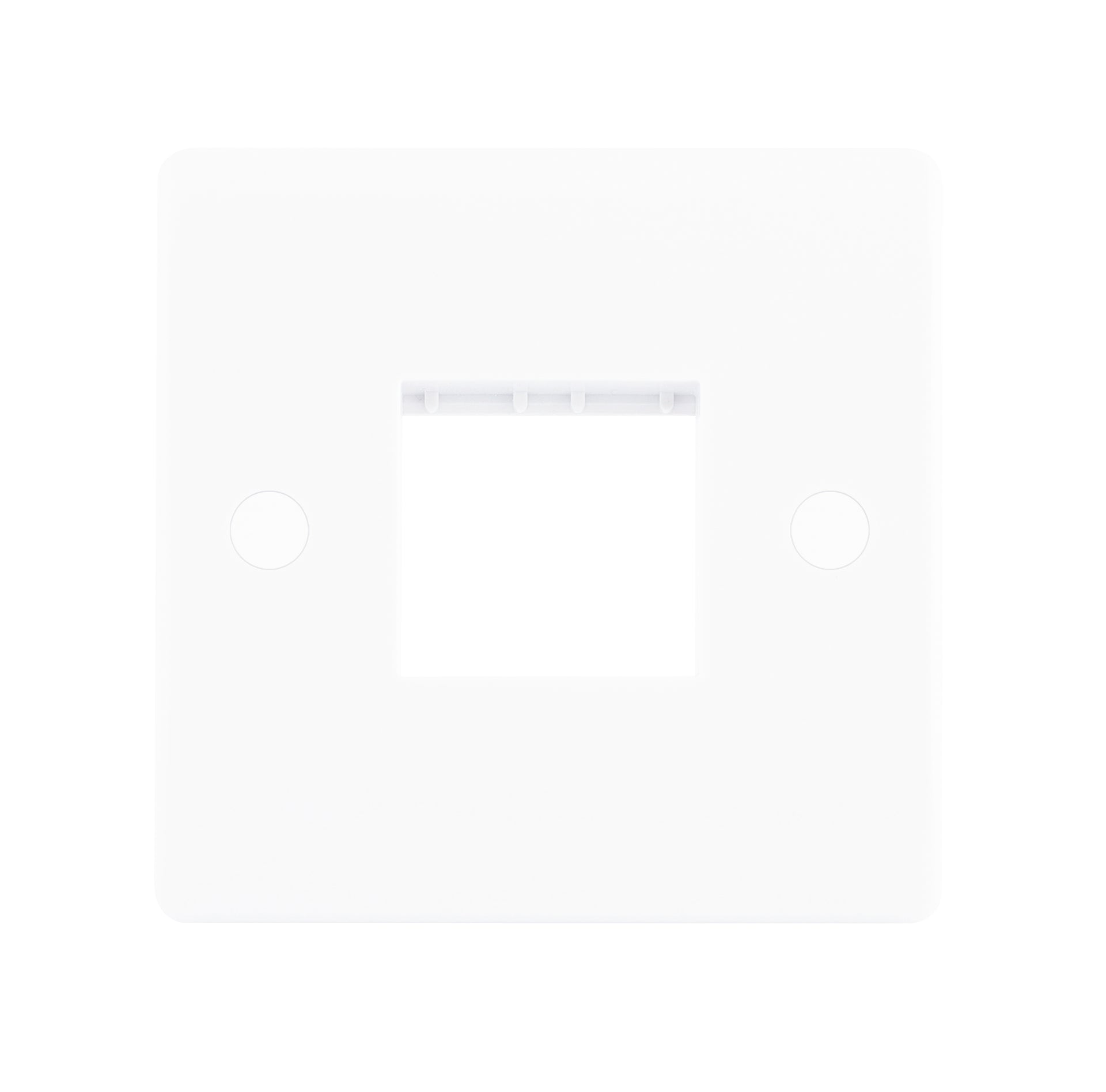 Niglon NSP2 2 Gang Grid Faceplate White Moulded