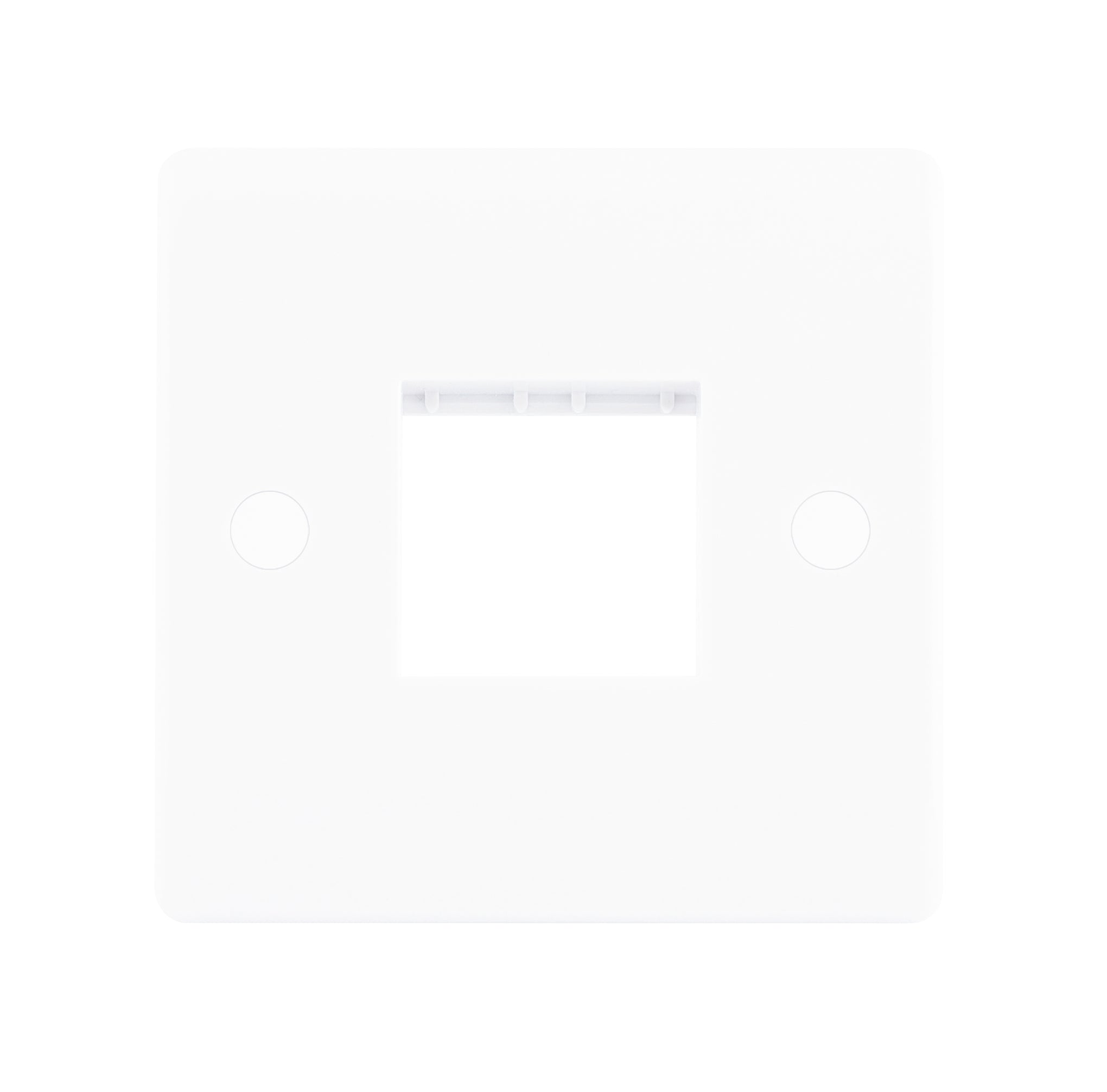 Niglon NSP2 2 Gang Grid Faceplate White Moulded