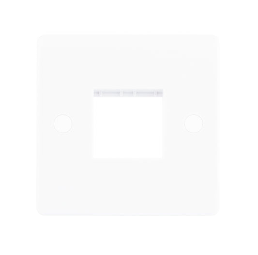 Niglon NSP2 2 Gang Grid Faceplate White Moulded