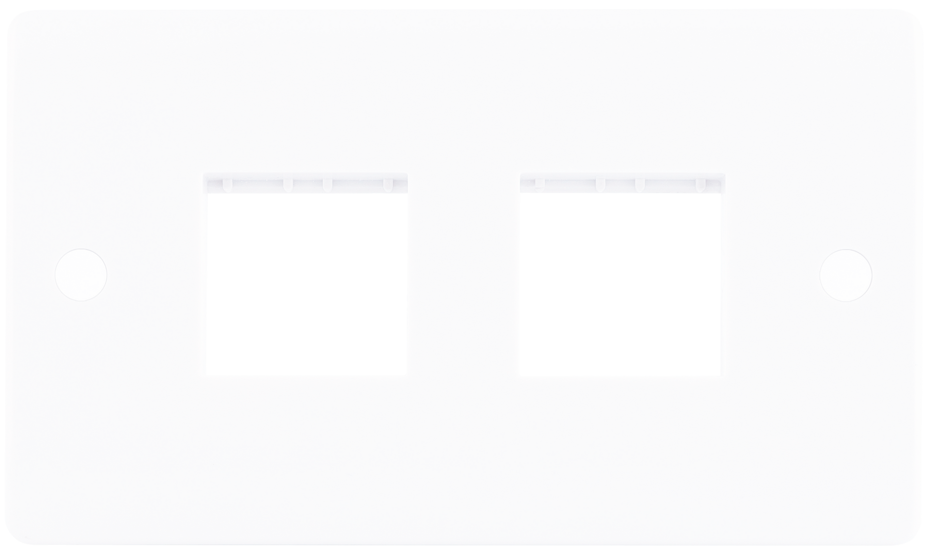 Niglon NSP4 4 Gang Grid Faceplate White Moulded