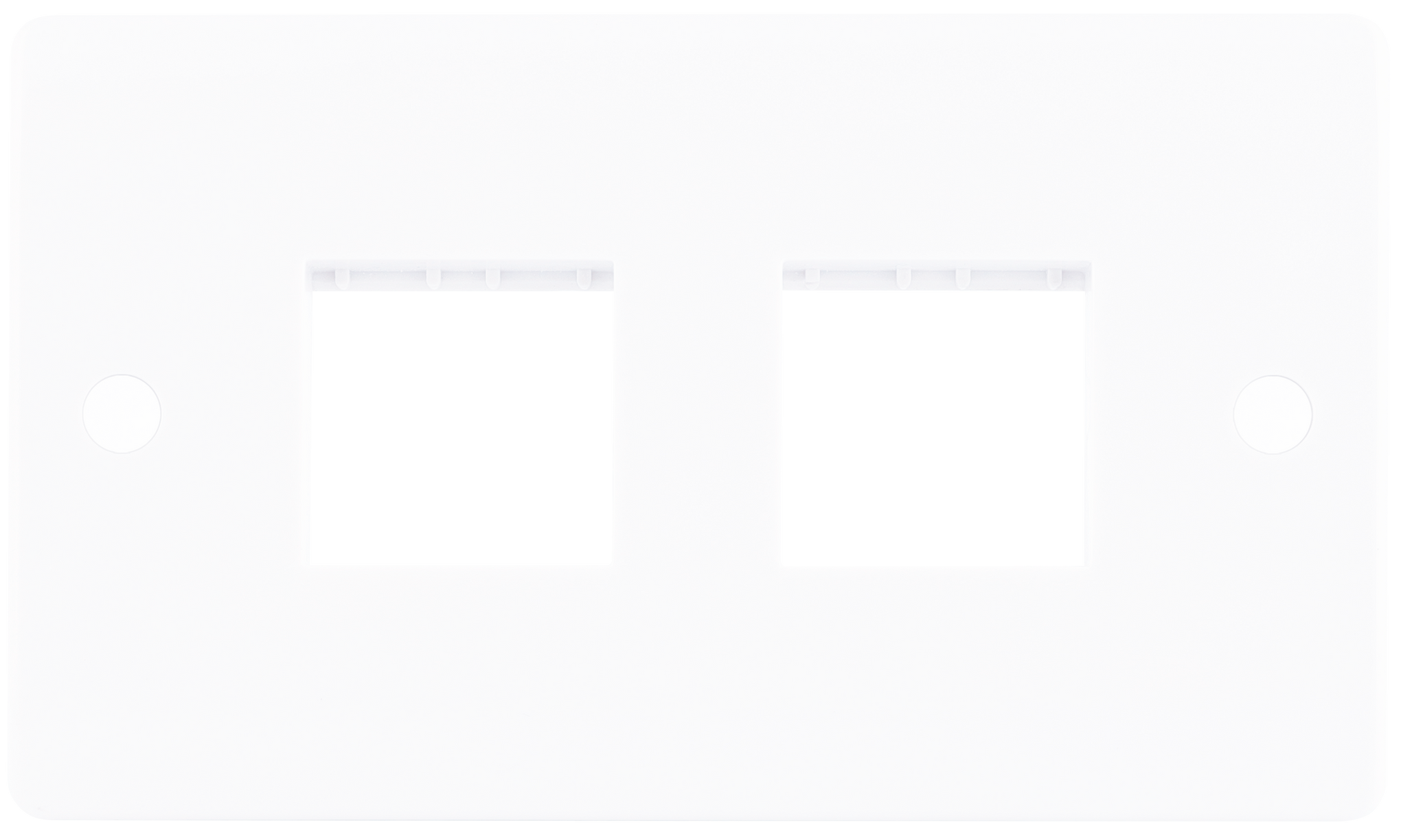 Niglon NSP4 4 Gang Grid Faceplate White Moulded
