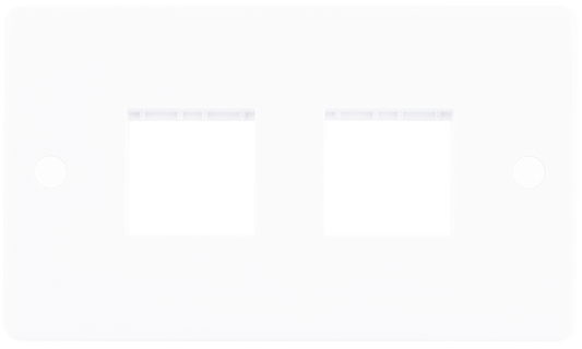 Niglon NSP4 4 Gang Grid Faceplate White Moulded