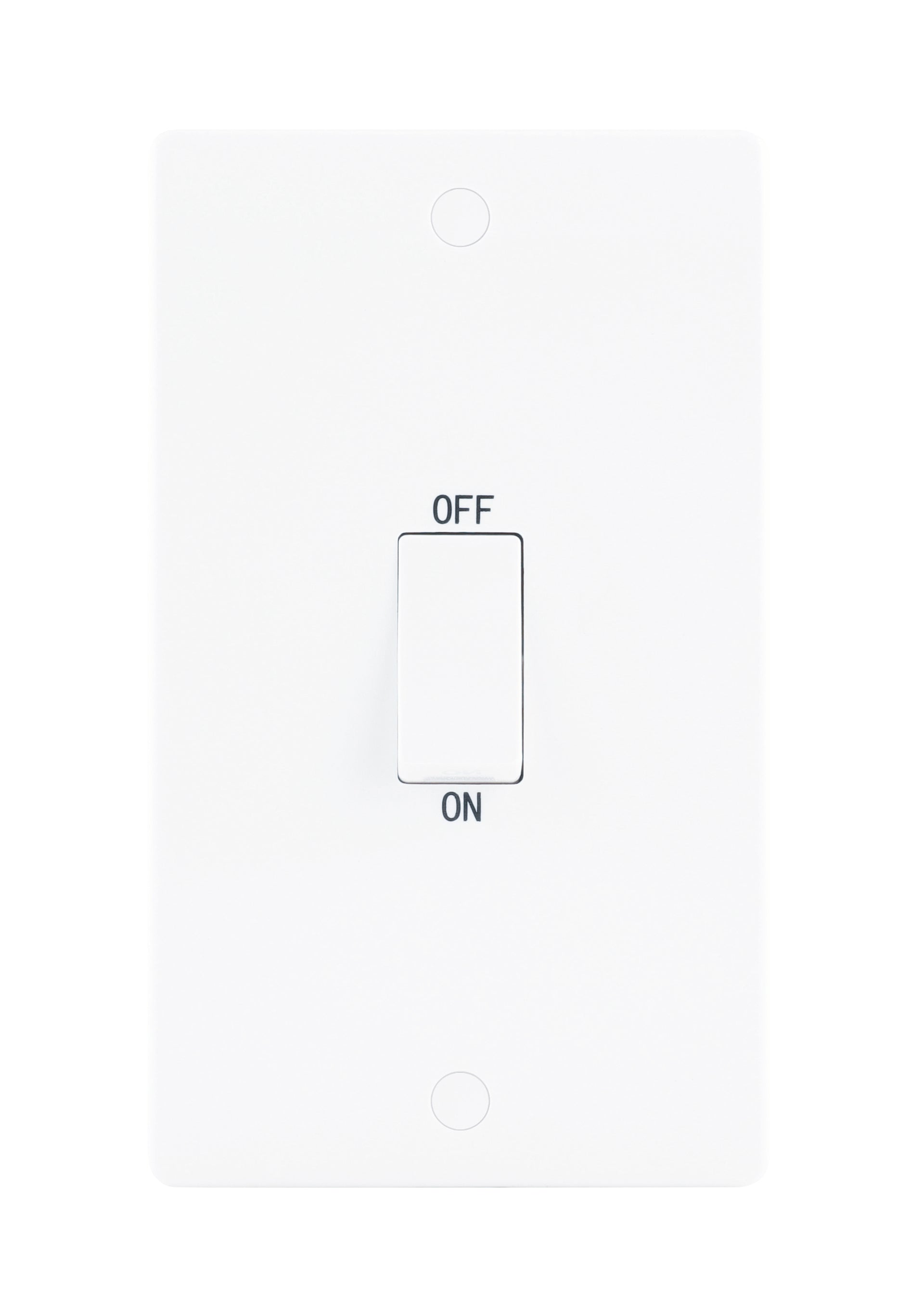 Niglon NSP45LDP 2 Gang 45A DP Switch White Moulded