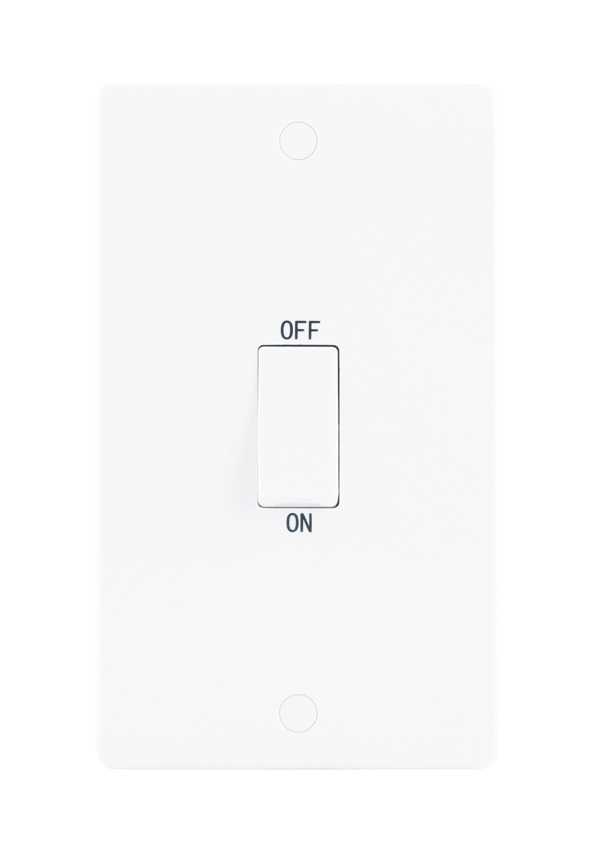 Niglon NSP45LDP 2 Gang 45A DP Switch White Moulded