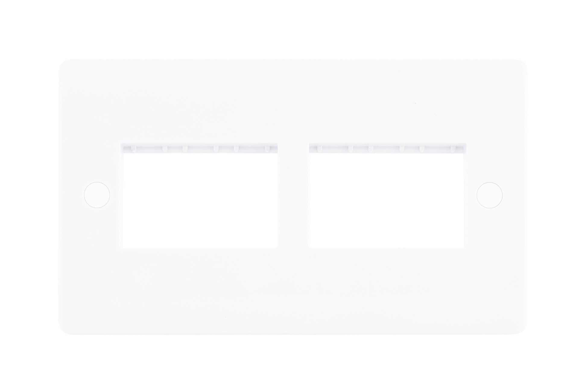Niglon NSP6 6 Gang Grid Faceplate White Moulded