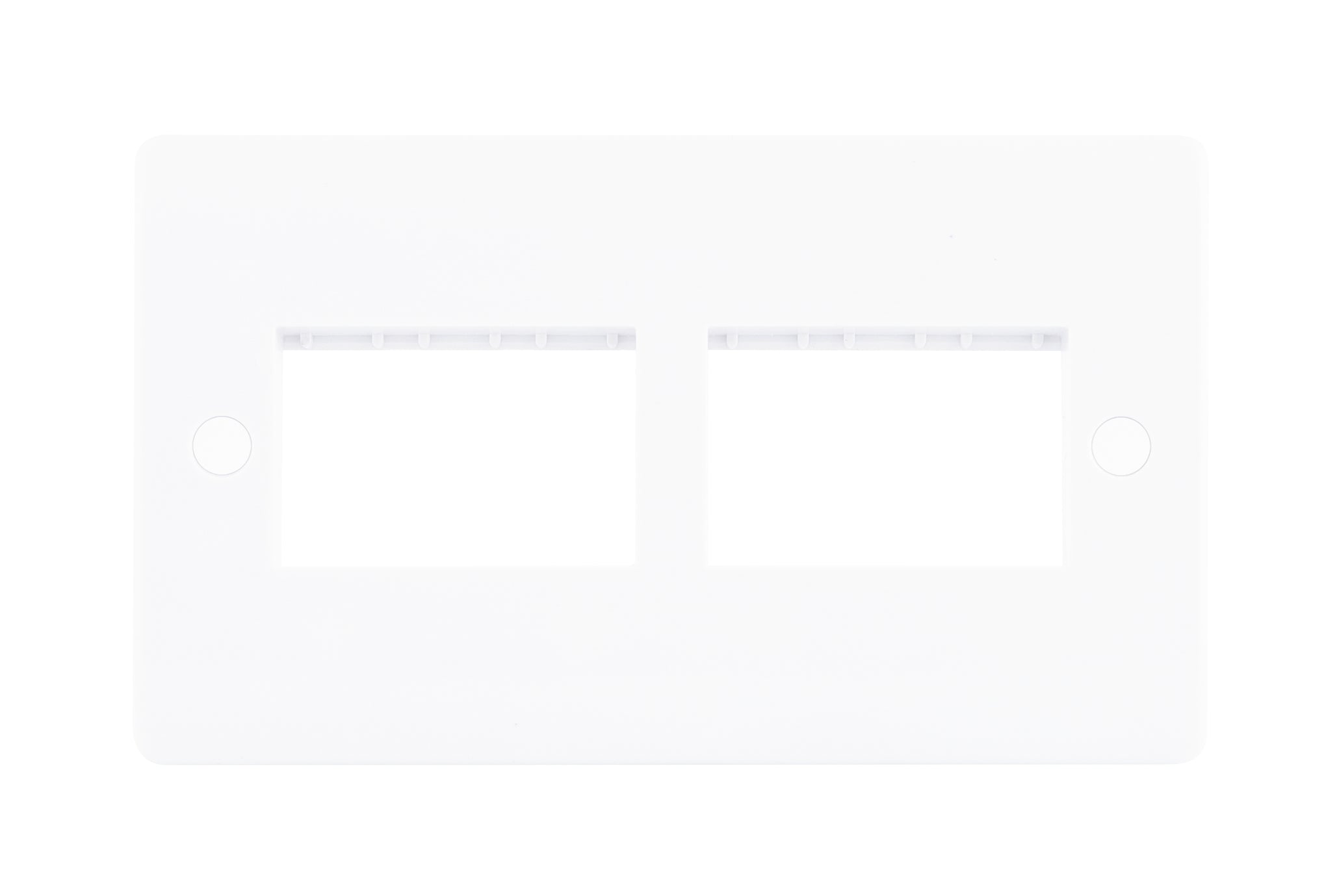 Niglon NSP6 6 Gang Grid Faceplate White Moulded