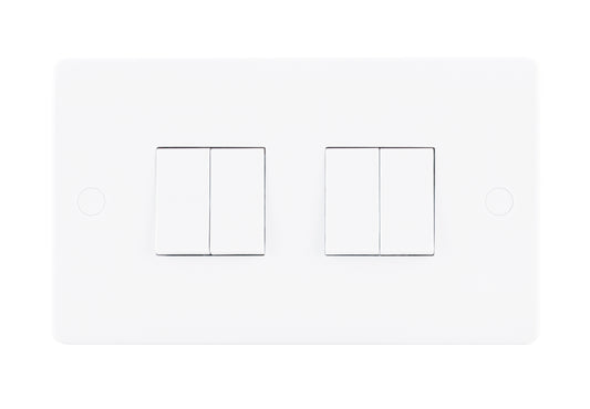 Niglon NSP642 4 Gang 2 Way Switch White Moulded