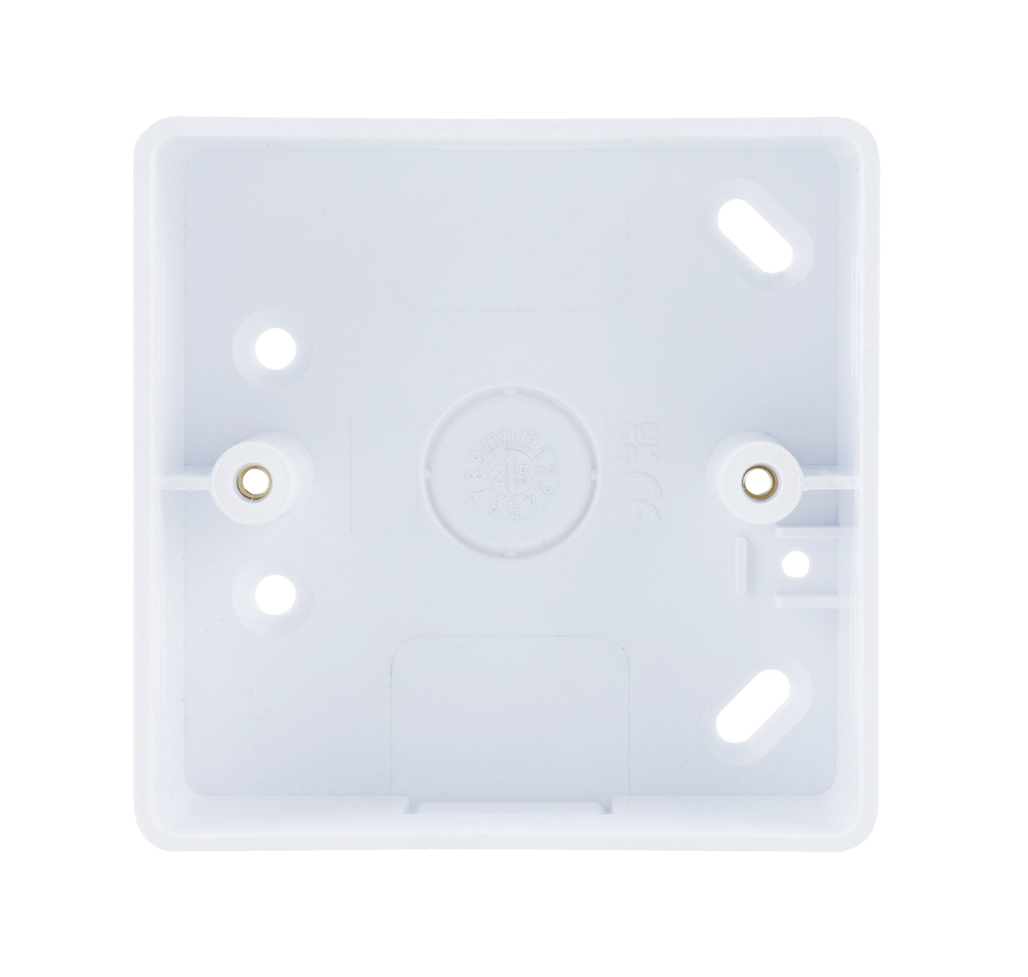 Niglon NSPB132 1 Gang 32mm Round Corner PVC Pattress with Conduit and Trunking Entry