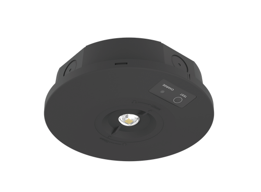 Kosnic NTRSU201-BLK/SST Nitro Surface Duo 2.5W Dual Mode Surface LED Emergency Downlight 6500K Black