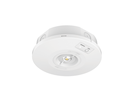 Kosnic NTRSU201/SST Nitro Surface Duo 2.5W Dual Mode Surface LED Emergency Downlight 6500K White