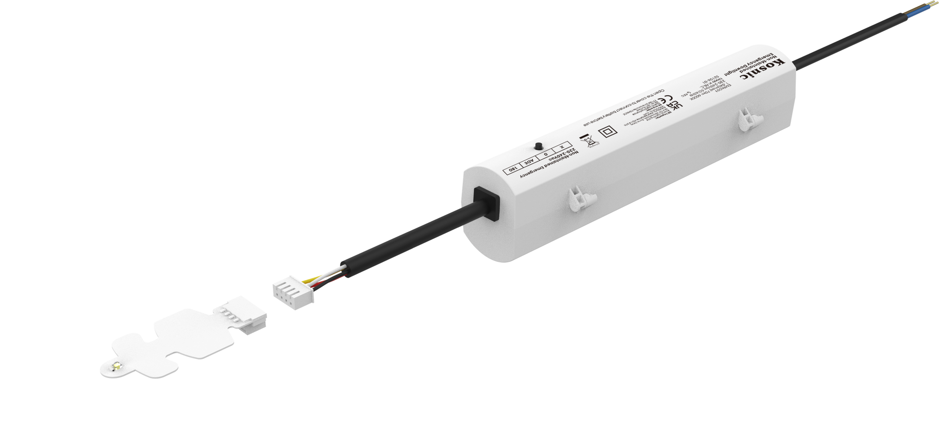 Kosnic EMPAD02/SST Niah Duo 2.5W Dual Mode Universal Non-Maintained Emergency Kit for LED Panels White
