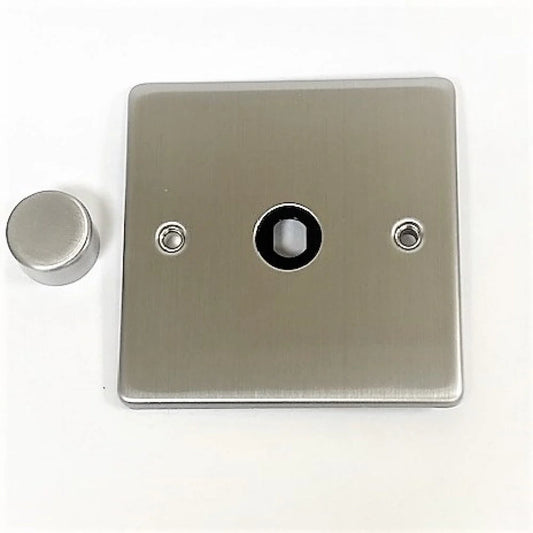Niglon U-DP1-BC 1 Gang Dimmer Faceplate Brushed Chrome