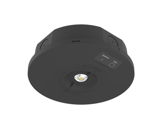 Kosnic NTRSU201-BLK Nitro Surface 3W LED Non-Maintained Emergency Downlight Black 6500K