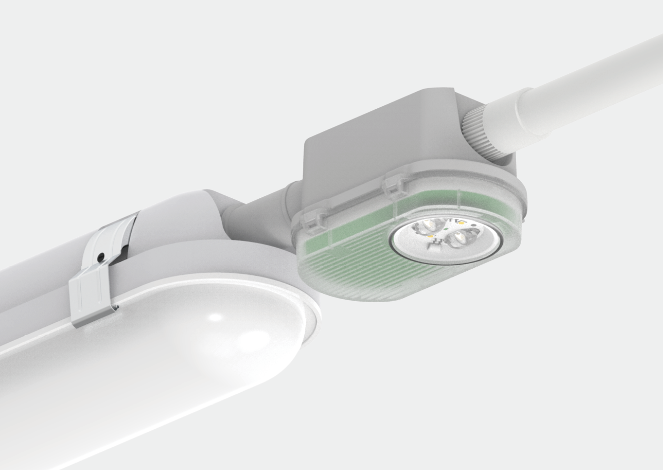 Kosnic NOK02/DA Nok Dali 2.5W Dual Mode Side Mount LED Emergency Light 6500K IP65 White