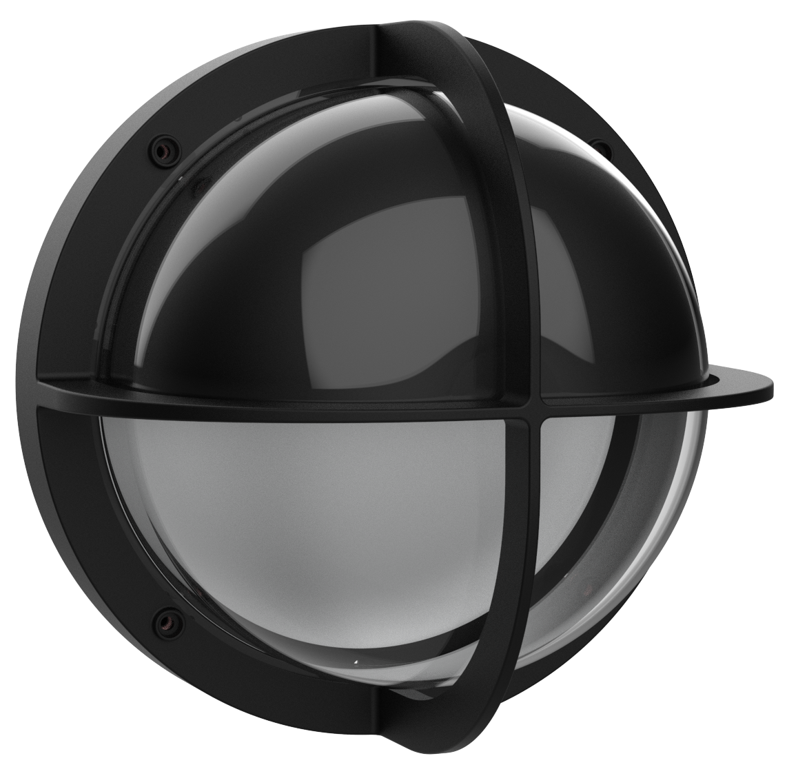 Kosnic OAKLID-BLK Oak Coast E27 Round Wall Lantern Eyelid Bulkhead IP54 Black