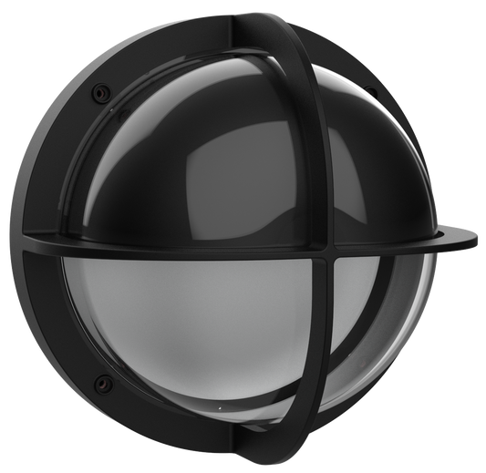 Kosnic OAKLID-BLK Oak Coast E27 Round Wall Lantern Eyelid Bulkhead IP54 Black