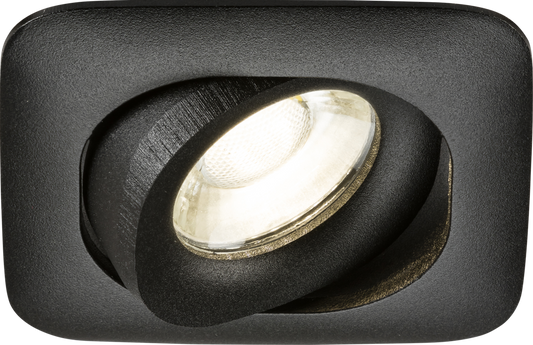 Knightsbridge ODA1TSB GU10 Square Tilt Downlight Black