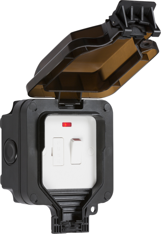 Knightsbridge OP63N 13A DP Switched Spur with Neon IP66