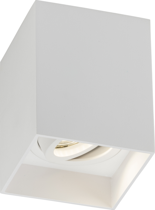 Knightsbridge ORA1TSW  GU10 Square Tilt Surface Downlight White