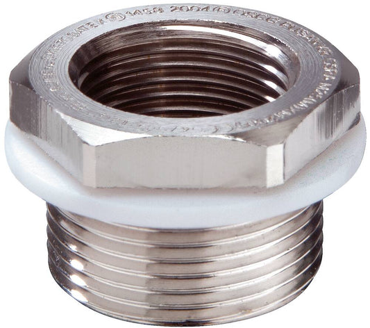 Wiska 50065650 OSRA M20-M16 Atex Brass Nickel Plated Reduction Adaptor IP66 / IP67