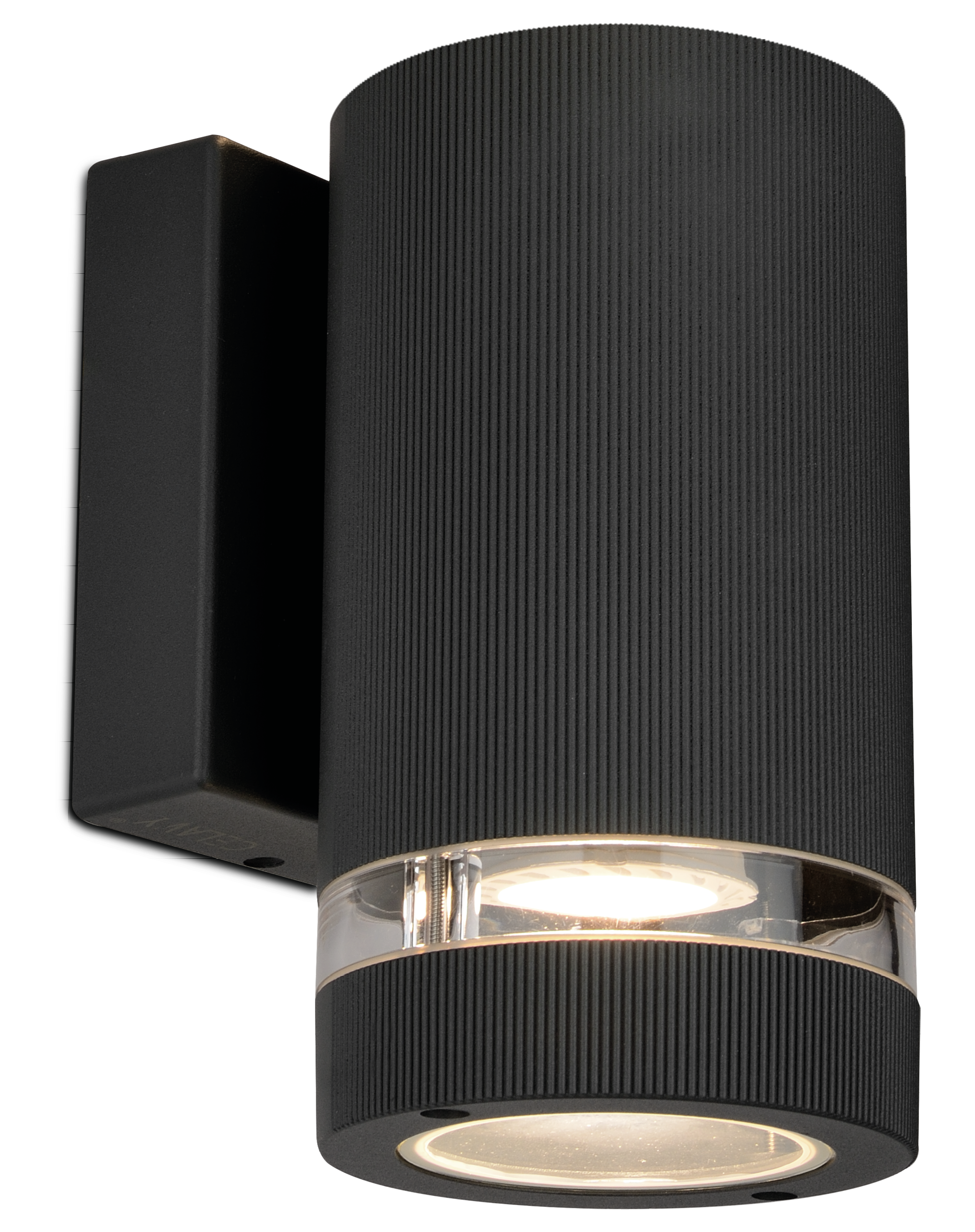 Kosnic OCAD-BLK Ocala GU10 Down Wall Light IP54 Black