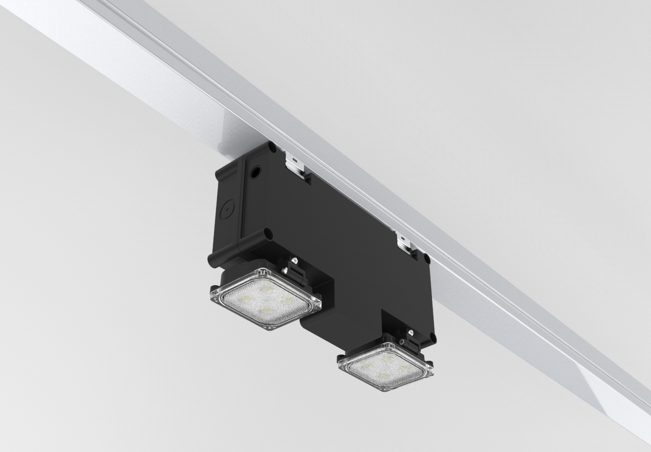 Kosnic ORD03-BLK/SST Orda 2 Duo 3.5W Dual Mode LED Emergency Twinspot 6500K IP65 Black