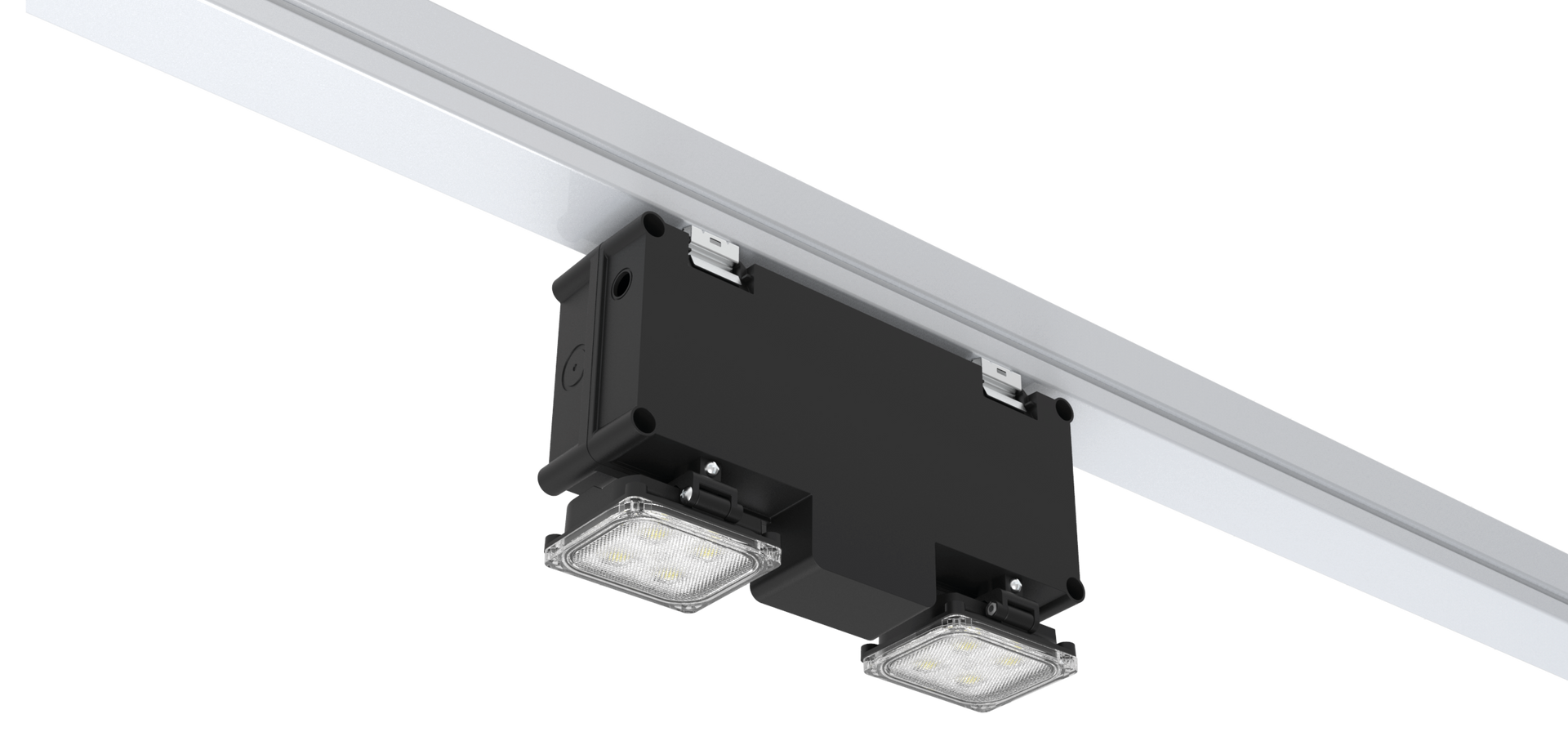 Kosnic ORD03-BLK/SST Orda 2 Duo 3.5W Dual Mode LED Emergency Twinspot 6500K IP65 Black