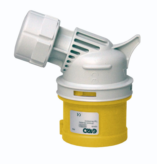Garo PA416-4S 16A 5P 110V Angled Plug IP44 Yellow