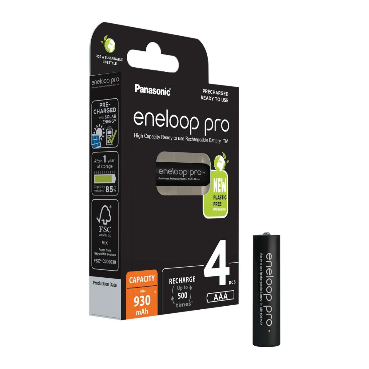 Panasonic MN2400B4R930-PAN AAA Rechargable 930mAH 4 Pack