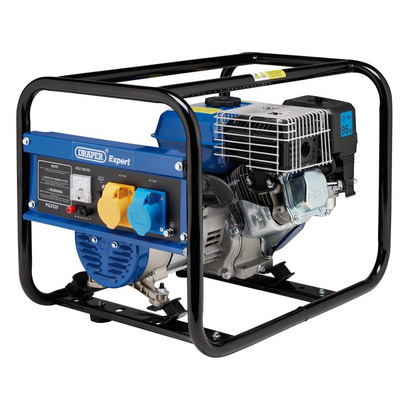 Draper PG252F 2.2KW 3.6L Petrol Generator Black & Blue